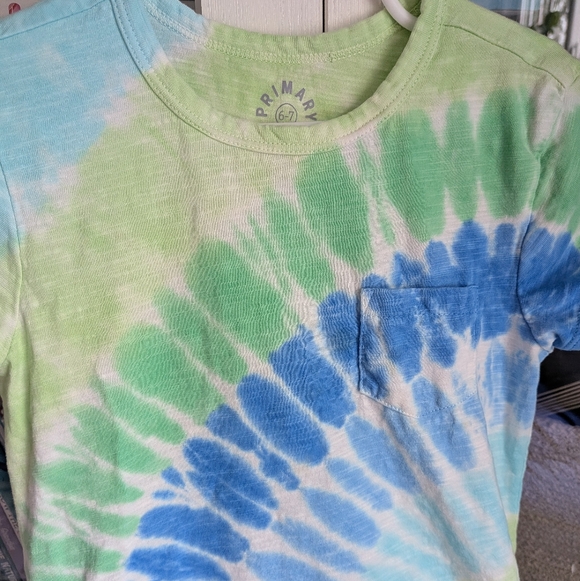 Primary Kids Tie-Dye Pocket T-Shirt Dress - Size 6-7 (Excellent Condition!) - Picture 4 of 8